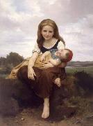 William-Adolphe Bouguereau The Elder Sister Sweden oil painting artist